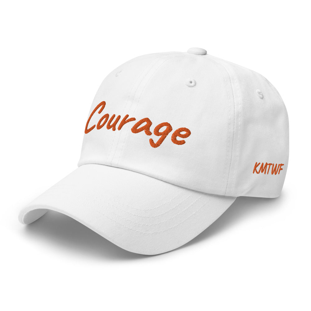 Courage In Amber Embroidery On Classic Dad Hat