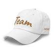 Team In Celluloid Embroidery On Classic Dad Hat