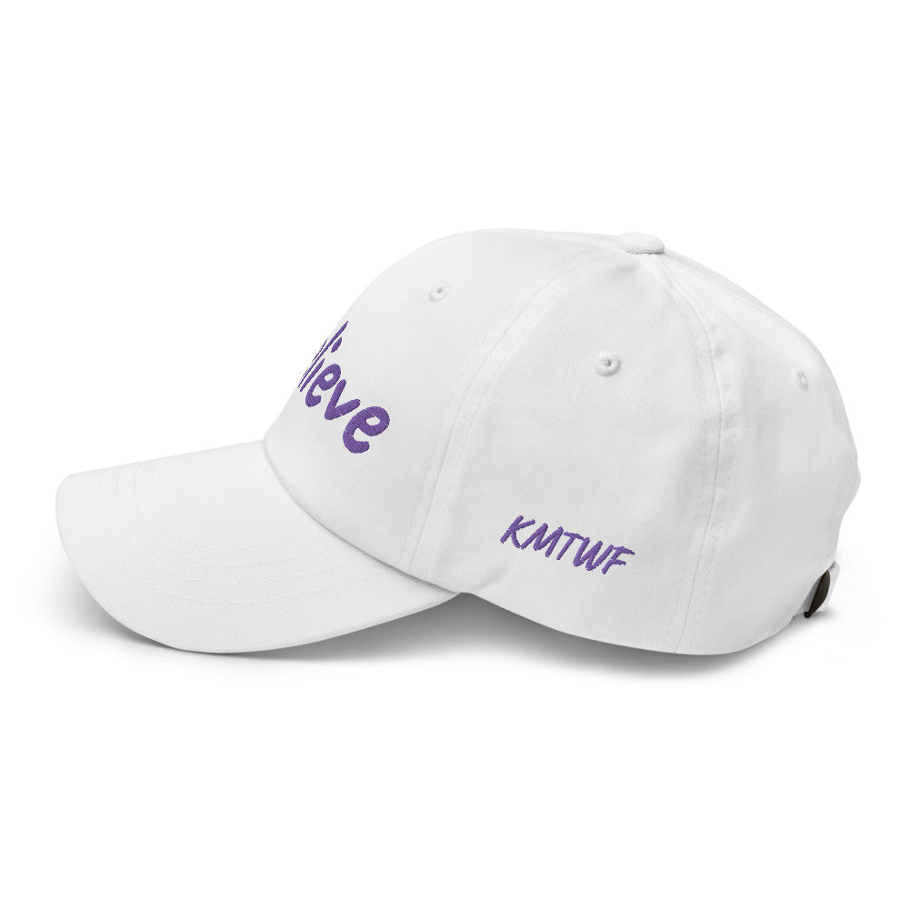 Believe In Amethyst Embroidery On Classic Dad Hat