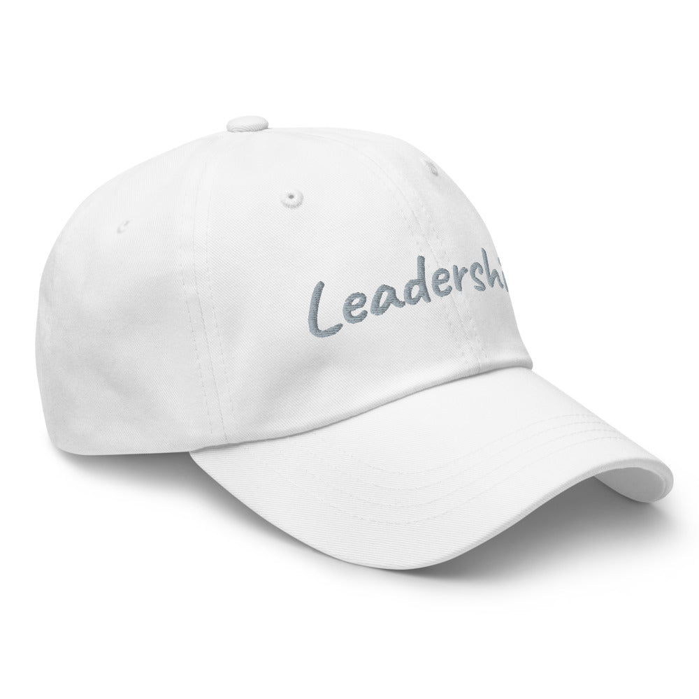 Leadership In Silver Embroidery On Classic Dad Hat