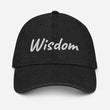 Wisdom In Marble Embroidery On Denim Baseball Cap