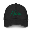 Now In Emerald Embroidery On Denim Baseball Cap