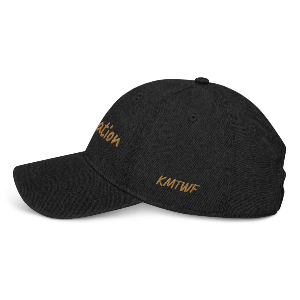 Education In Copper Embroidery On Denim Baseball Cap