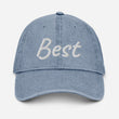 Best In Diamond Embroidery On Denim Baseball Cap
