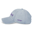 Believe In Amethyst Embroidery On Denim Baseball Cap