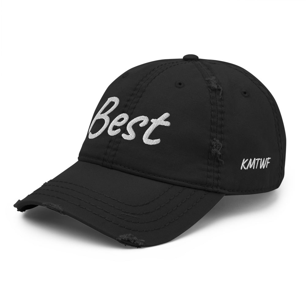Best In Diamond Embroidery On Distressed Baseball Cap