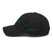 Now In Emerald Embroidery On Distressed Baseball Cap