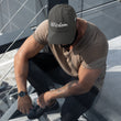 Wisdom In Marble Embroidery On Distressed Baseball Cap