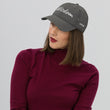 Wisdom In Marble Embroidery On Distressed Baseball Cap