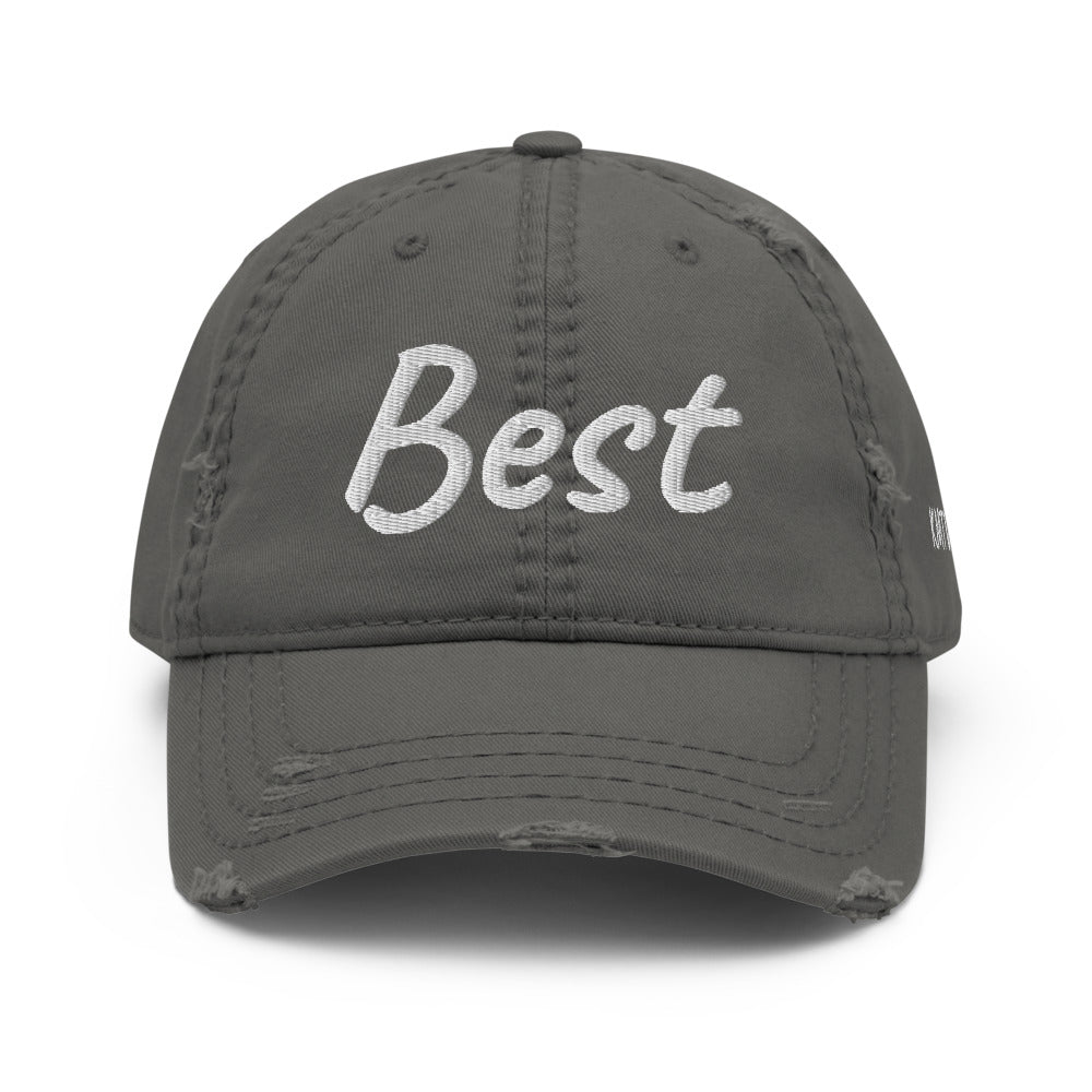 Best In Diamond Embroidery On Distressed Baseball Cap