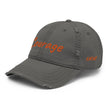 Courage In Amber Embroidery On Distressed Baseball Cap