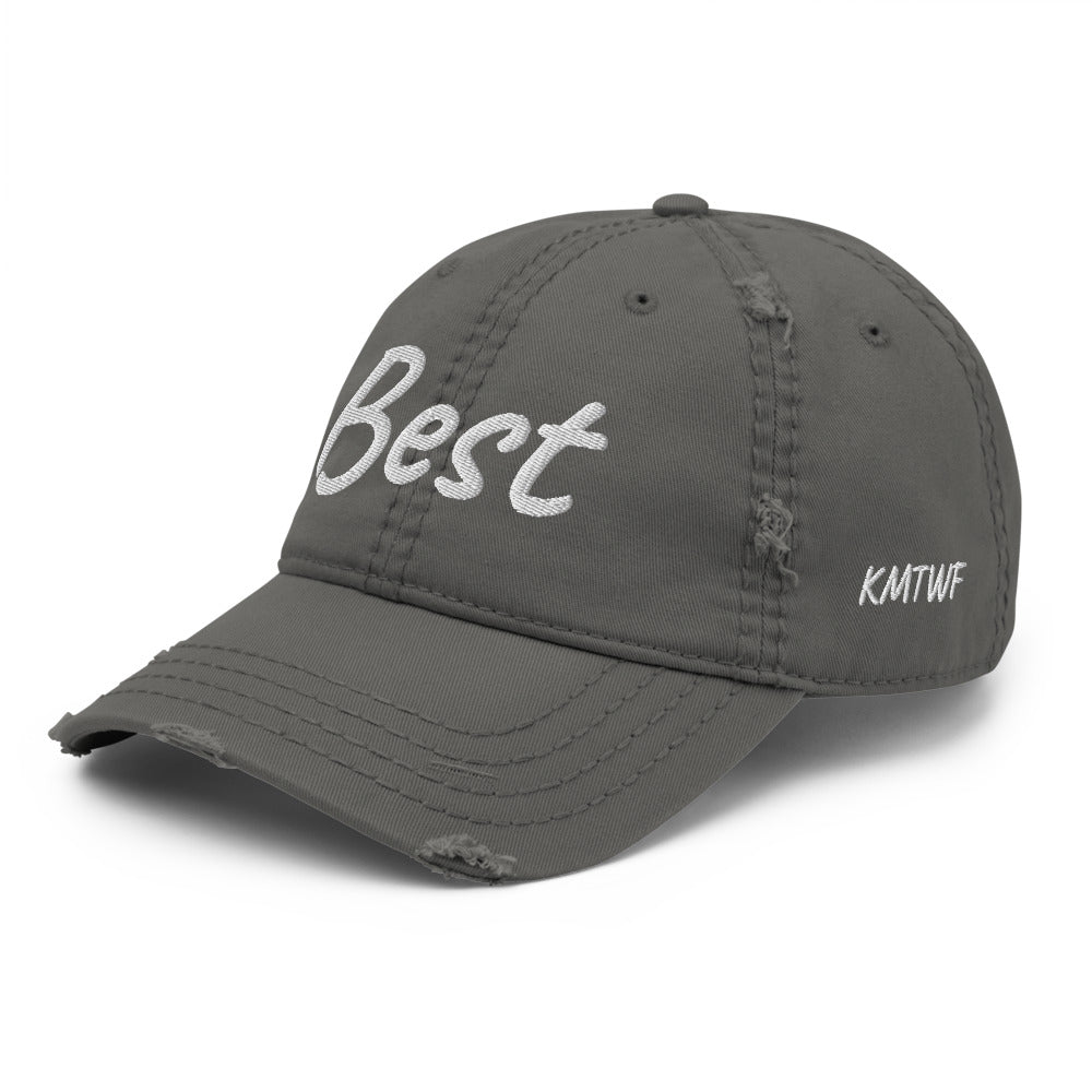 Best In Diamond Embroidery On Distressed Baseball Cap