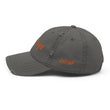 Courage In Amber Embroidery On Distressed Baseball Cap