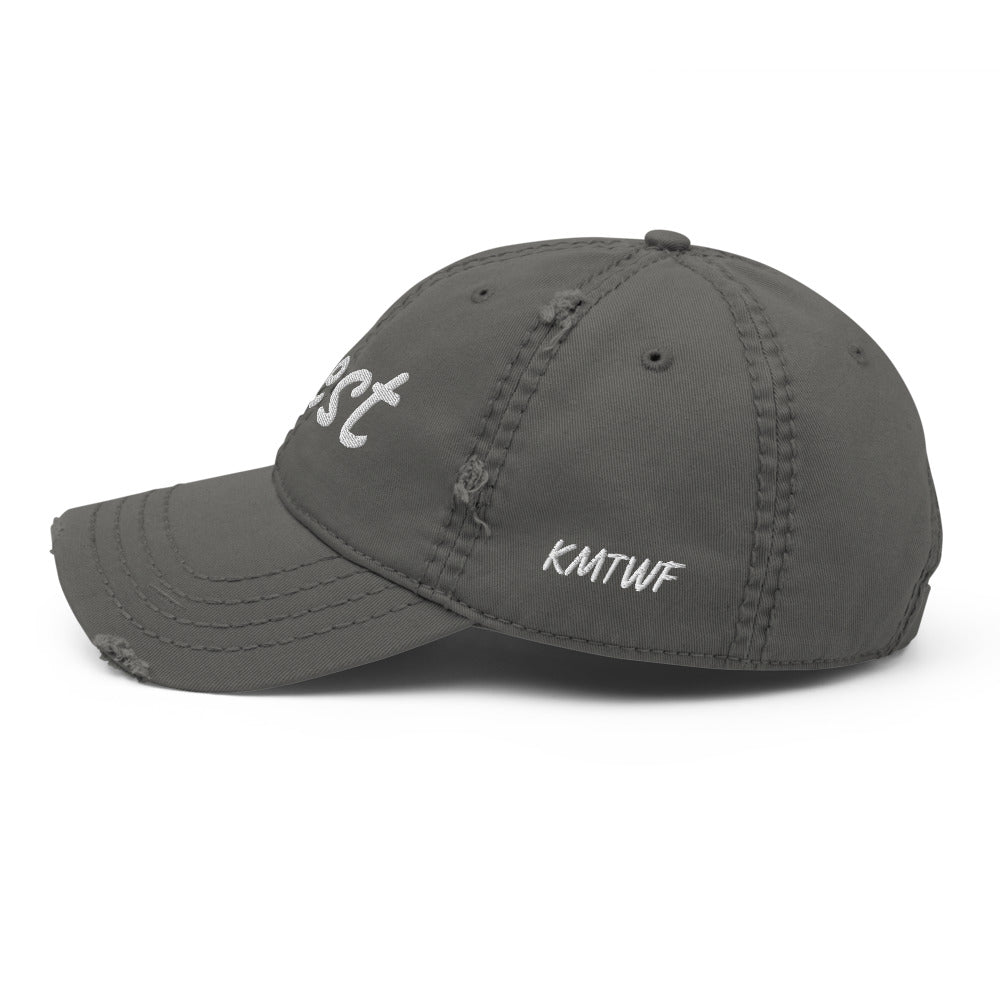 Best In Diamond Embroidery On Distressed Baseball Cap