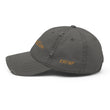 Education In Copper Embroidery On Distressed Baseball Cap