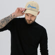 Dream In Sapphire Embroidery On Distressed Baseball Cap