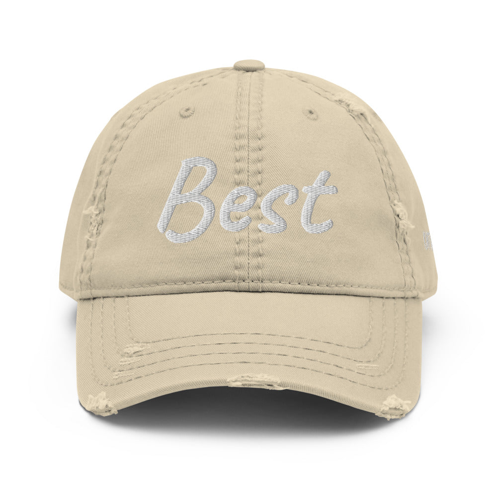 Best In Diamond Embroidery On Distressed Baseball Cap