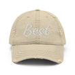 Best In Diamond Embroidery On Distressed Baseball Cap