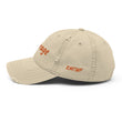Courage In Amber Embroidery On Distressed Baseball Cap