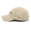 Team In Celluloid Embroidery On Distressed Baseball Cap