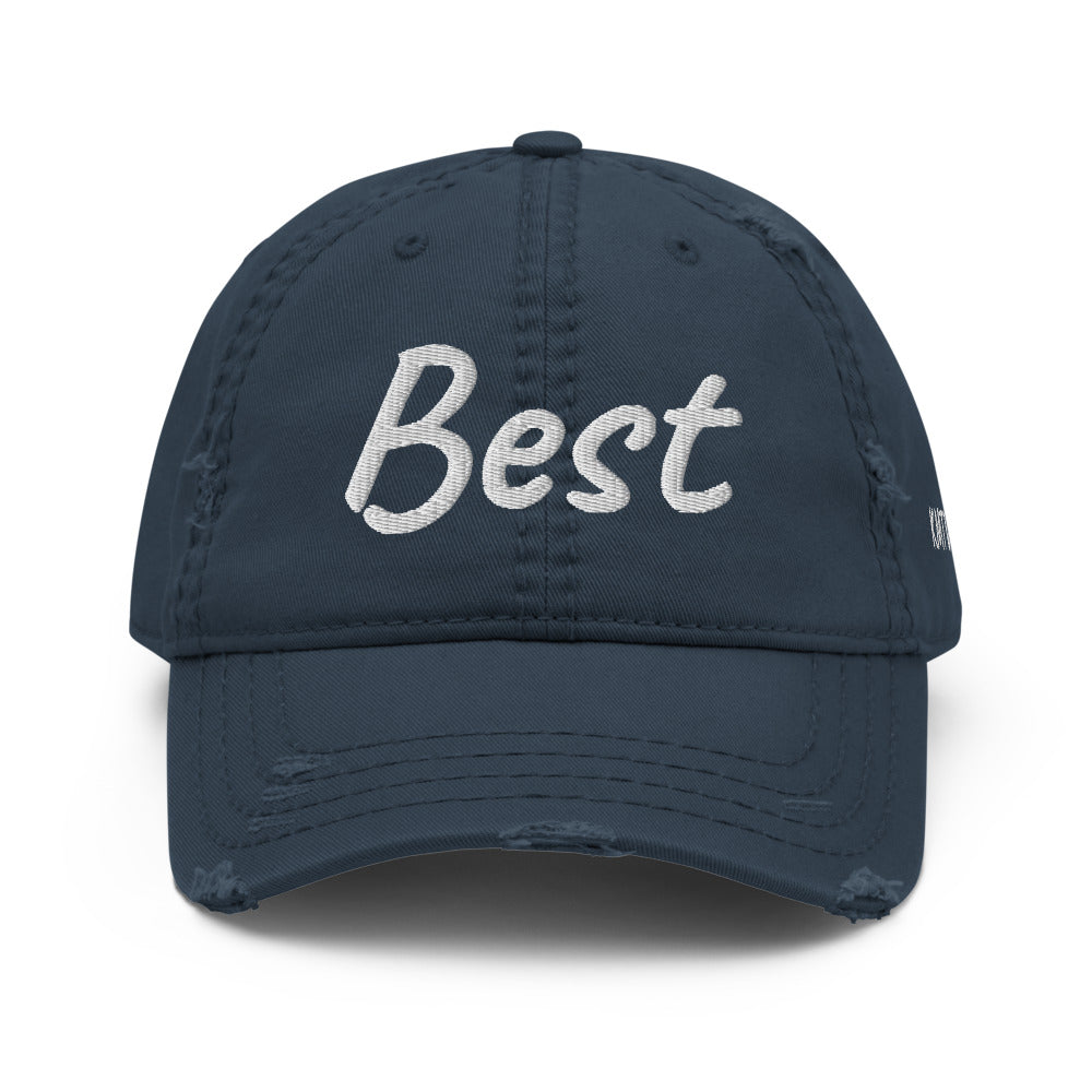 Best In Diamond Embroidery On Distressed Baseball Cap