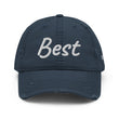 Best In Diamond Embroidery On Distressed Baseball Cap
