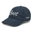 Best In Diamond Embroidery On Distressed Baseball Cap