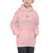 Binary Instructions To Keep Moving The World Forward With Vitruvian Earth In Green on Kids Hoodie