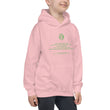 Binary Instructions To Keep Moving The World Forward With Vitruvian Earth In Green on Kids Hoodie