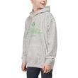 Binary Instructions To Keep Moving The World Forward With Vitruvian Earth In Green on Kids Hoodie