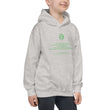 Binary Instructions To Keep Moving The World Forward With Vitruvian Earth In Green on Kids Hoodie