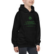 Binary Instructions To Keep Moving The World Forward With Vitruvian Earth In Green on Kids Hoodie