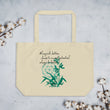 Always Better Haiku With Lilies on Large Organic Tote Bag