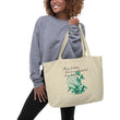 Always Better Haiku With Lilies on Large Organic Tote Bag