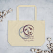 Courage To Begin Haiku With Fish on Large Organic Tote Bag