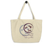 Courage To Begin Haiku With Fish on Large Organic Tote Bag