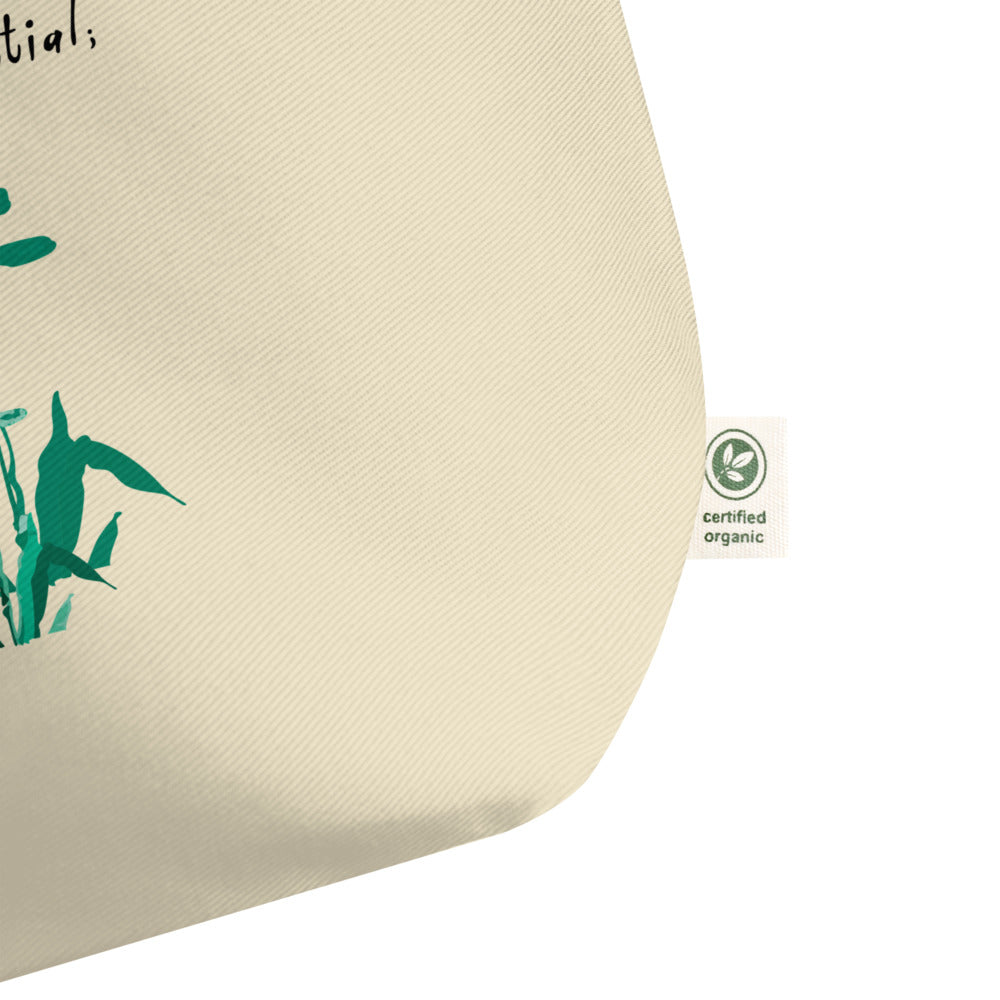 Always Better Haiku With Lilies on Large Organic Tote Bag