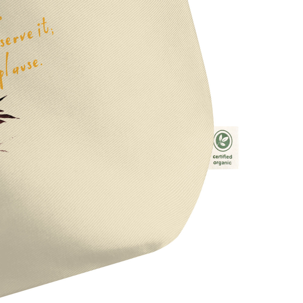 Life Is An Encore Haiku With Wren on Large Organic Tote Bag
