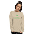 Binary Instructions To Keep Moving The World Forward With Vitruvian Earth In Green on Men's Long Sleeve Shirt