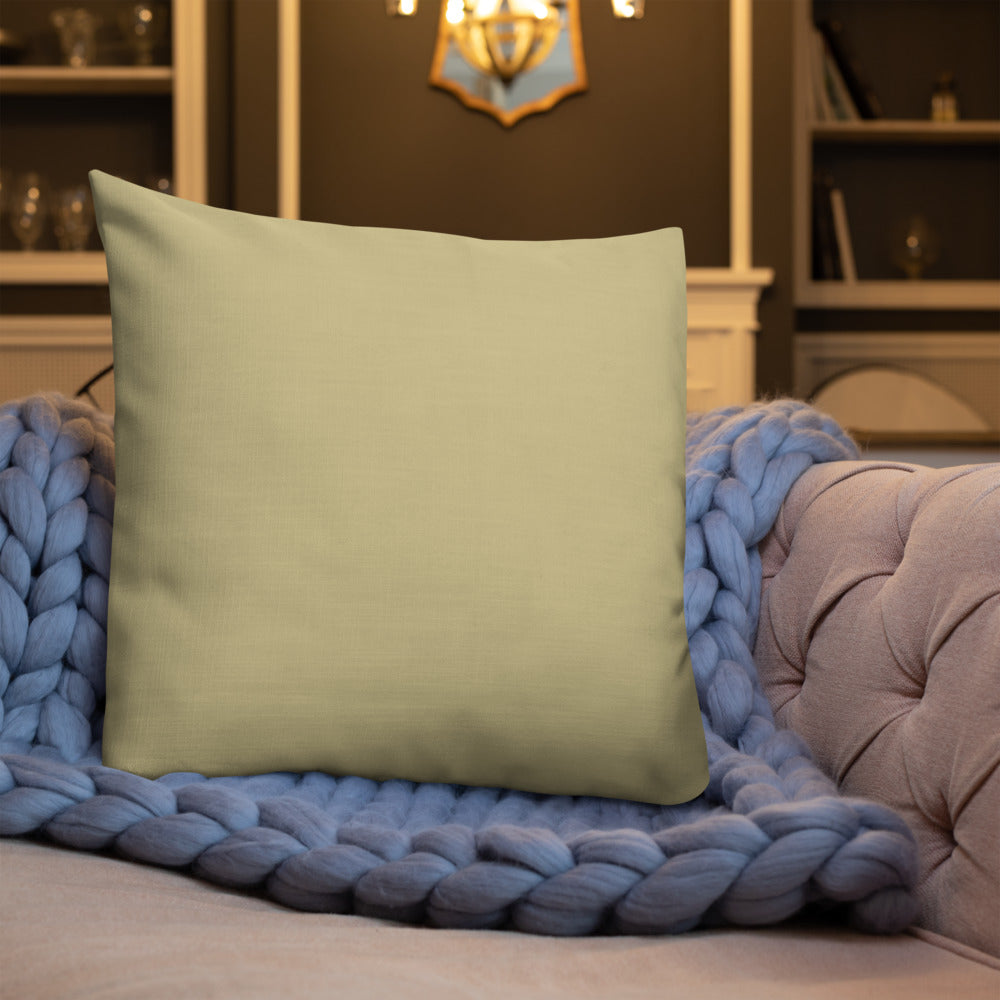 Matsuo Basho Haiku With Bonsai on Premium Pillow