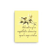 Sage Wisdom Haiku With Sparrow on Canvas Print