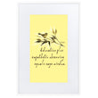 Sage Wisdom Haiku With Sparrow on Matte Paper Poster With Mat - Framed
