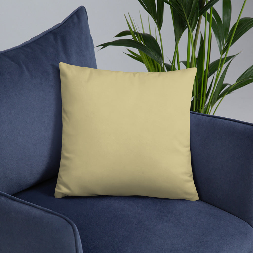 Matsuo Basho Haiku With Bonsai on Basic Pillow