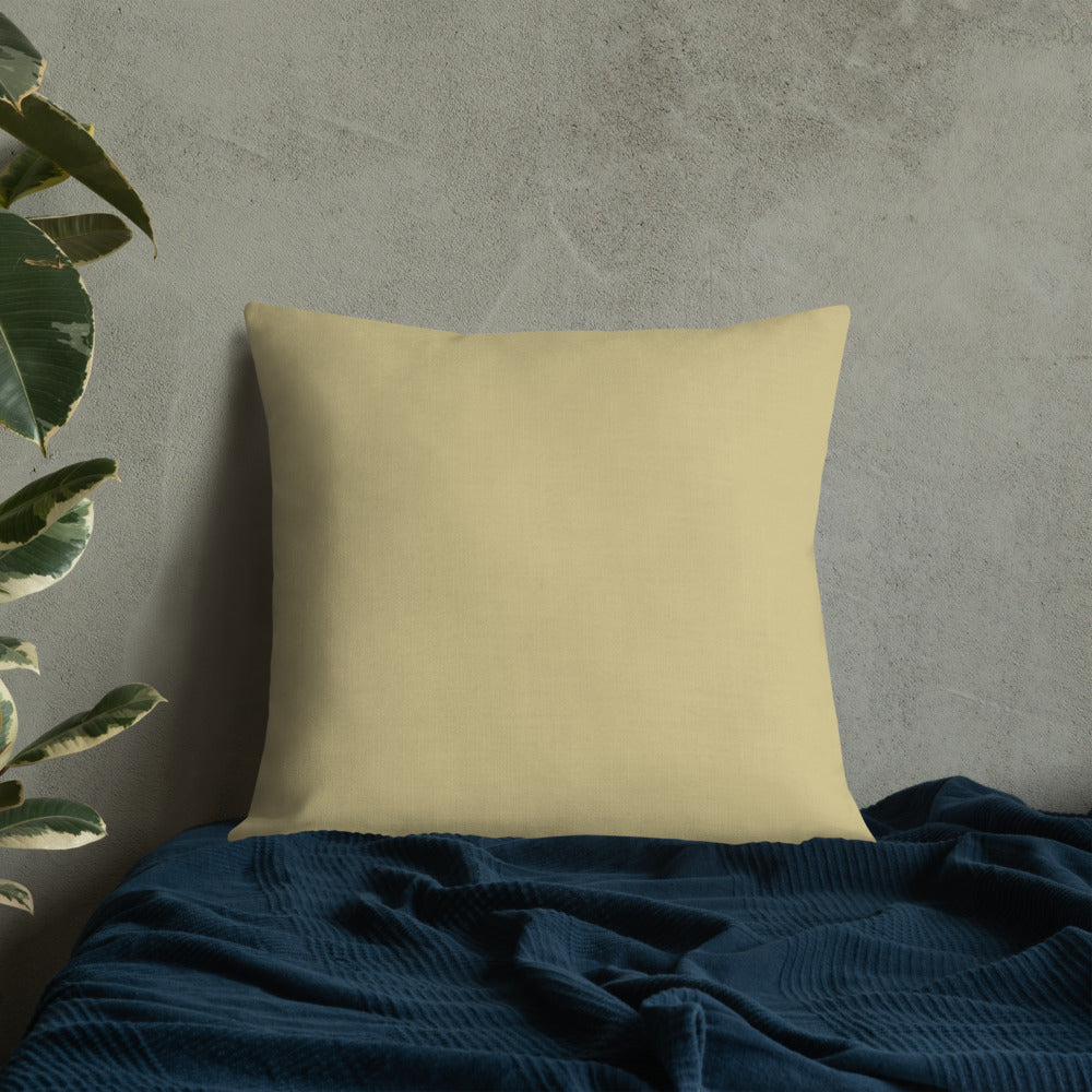 Matsuo Basho Haiku With Bonsai on Premium Pillow