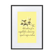 Sage Wisdom Haiku With Sparrow on Matte Paper Poster With Mat - Framed