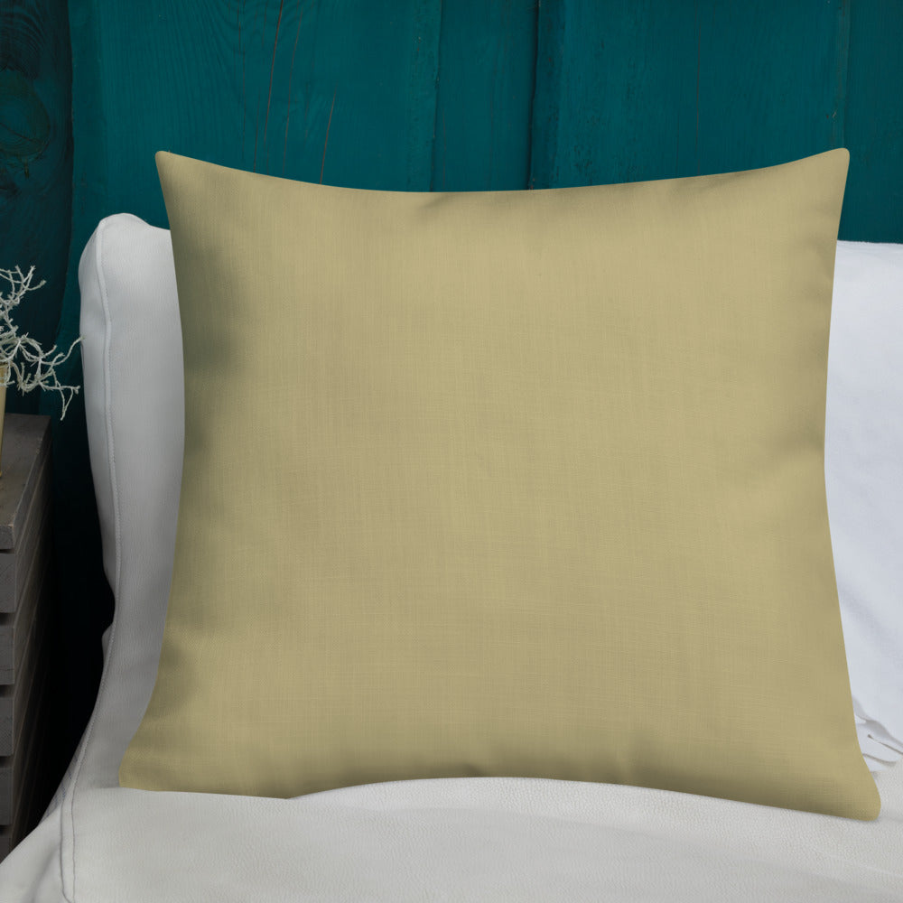 Matsuo Basho Haiku With Bonsai on Premium Pillow