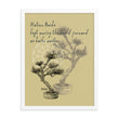 Matsuo Basho Haiku With Bonsai on Premium Luster Photo Paper Poster - Framed