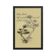 Matsuo Basho Haiku With Bonsai on Premium Luster Photo Paper Poster - Framed