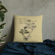 Matsuo Basho Haiku With Bonsai on Basic Pillow