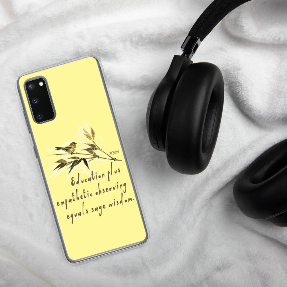 Sage Wisdom Haiku With Sparrow on Samsung Phone Case